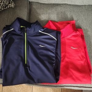 Saucony Men's Long Sleeve Quarter Zip Running Shirt, Run|Warm